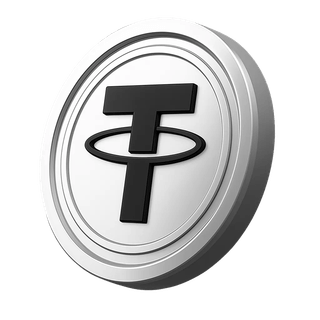 Sección orientada a inversores con la moneda cripto Tether USDT como elemento de credibilidad